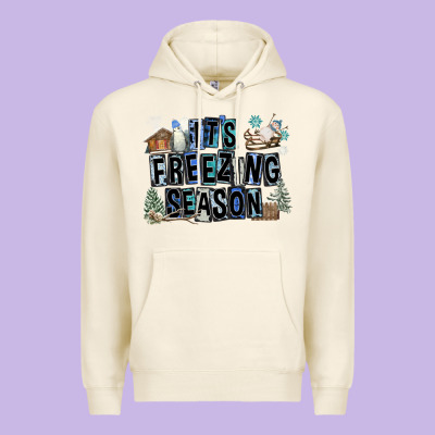 It's Freezing Season Premium Hoodie Designed By Fadigitalartstudio