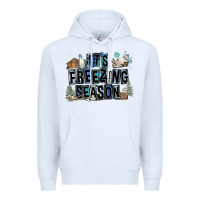 White It's Freezing Season Premium Hoodie - FaDigitalArtStudio