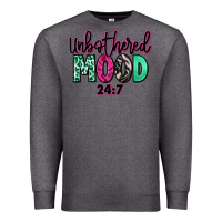 Charcoal Heather Unbothered mood 24:7 Premium Sweatshirt - RanaPortraitStore