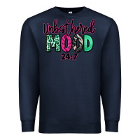 Navy Unbothered mood 24:7 Premium Sweatshirt - RanaPortraitStore