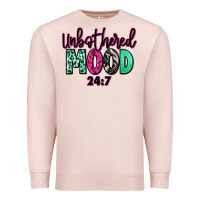 Pale Pink Unbothered mood 24:7 Premium Sweatshirt - RanaPortraitStore