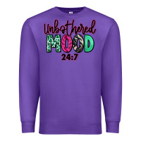 Purple Unbothered mood 24:7 Premium Sweatshirt - RanaPortraitStore