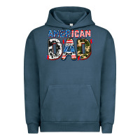Pigment Midnight Navy American dad Urban Hoodie - AdoDesignShop