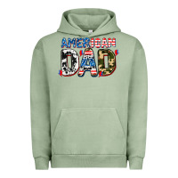Pigment Oil Green American dad Urban Hoodie - AdoDesignShop