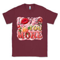 Burgundy love you more Classic Tee - FaDigitalArtStudio