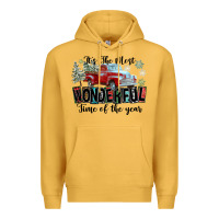 Mustard It's The Most Wonderful Time Of The Year Premium Hoodie - FaDigitalArtStudio