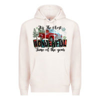 Pale Pink It's The Most Wonderful Time Of The Year Premium Hoodie - FaDigitalArtStudio