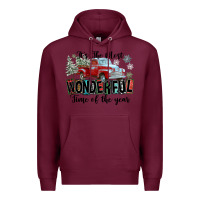 Burgundy It's The Most Wonderful Time Of The Year Premium Hoodie - FaDigitalArtStudio