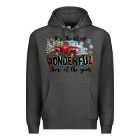 Charcoal Heather It's The Most Wonderful Time Of The Year Premium Hoodie - FaDigitalArtStudio