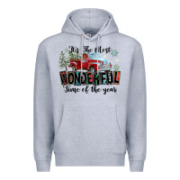 Heather Grey It's The Most Wonderful Time Of The Year Premium Hoodie - FaDigitalArtStudio