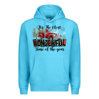 Ocean Blue It's The Most Wonderful Time Of The Year Premium Hoodie - FaDigitalArtStudio
