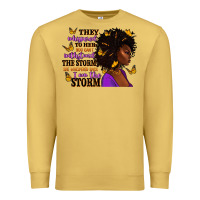 Antique Gold They whispered to her afro woman Premium Sweatshirt - RanaPortraitStore