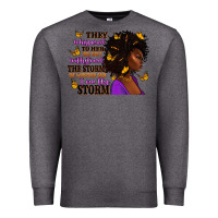 Charcoal Heather They whispered to her afro woman Premium Sweatshirt - RanaPortraitStore