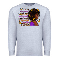 Heather Grey They whispered to her afro woman Premium Sweatshirt - RanaPortraitStore