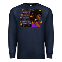 Navy They whispered to her afro woman Premium Sweatshirt - RanaPortraitStore