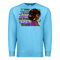 Ocean Blue They whispered to her afro woman Premium Sweatshirt - RanaPortraitStore