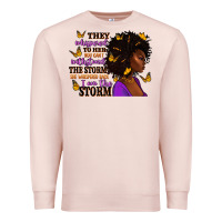 Pale Pink They whispered to her afro woman Premium Sweatshirt - RanaPortraitStore