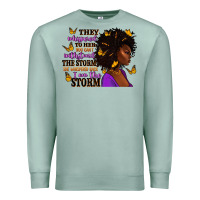 Seafoam They whispered to her afro woman Premium Sweatshirt - RanaPortraitStore