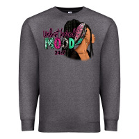Charcoal Heather Unbothered mood 24:7 Premium Sweatshirt - RanaPortraitStore