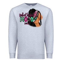 Heather Grey Unbothered mood 24:7 Premium Sweatshirt - RanaPortraitStore
