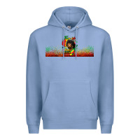 Colony Blue free ish since 1865 libbey glass Premium Hoodie - HRA Design Shop