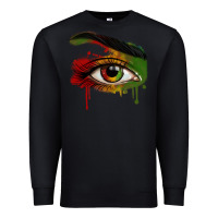 Black Watercolor Juneteenth eyes Premium Sweatshirt - RanaPortraitStore
