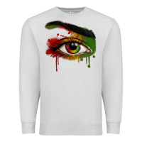 Dove Grey Watercolor Juneteenth eyes Premium Sweatshirt - RanaPortraitStore