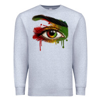 Heather Grey Watercolor Juneteenth eyes Premium Sweatshirt - RanaPortraitStore