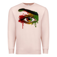 Pale Pink Watercolor Juneteenth eyes Premium Sweatshirt - RanaPortraitStore