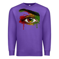 Purple Watercolor Juneteenth eyes Premium Sweatshirt - RanaPortraitStore