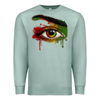 Seafoam Watercolor Juneteenth eyes Premium Sweatshirt - RanaPortraitStore
