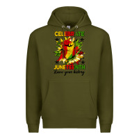 Army Green celebrate juneteenth know your history Premium Hoodie - HRA Design Shop