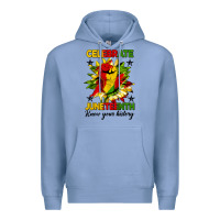 Colony Blue celebrate juneteenth know your history Premium Hoodie - HRA Design Shop