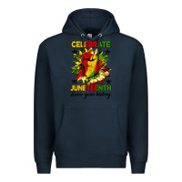 Navy celebrate juneteenth know your history Premium Hoodie - HRA Design Shop