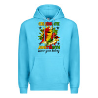 Ocean Blue celebrate juneteenth know your history Premium Hoodie - HRA Design Shop