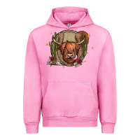 Fuchsia Pink cow Urban Hoodie - JahusDesignShop