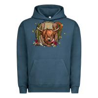 Pigment Midnight Navy cow Urban Hoodie - JahusDesignShop