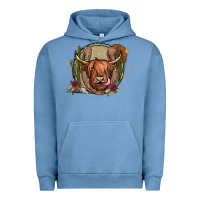 Pigment Pebble Blue cow Urban Hoodie - JahusDesignShop