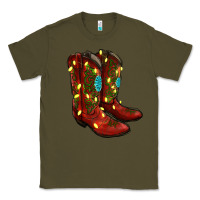 Army Green cowboy boots christmas Classic Tee - RanaPortraitStore