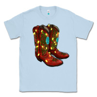 Dusty Blue cowboy boots christmas Classic Tee - RanaPortraitStore