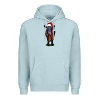 Blue Mist black angus Premium Hoodie - RanaPortraitStore