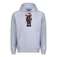 Heather Grey black angus Premium Hoodie - RanaPortraitStore