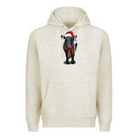 Oatmeal Heather black angus Premium Hoodie - RanaPortraitStore
