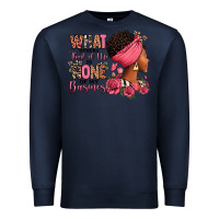 Navy What other think of me is none of my business afro Premium Sweatshirt - RanaPortraitStore