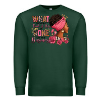 Sports Green What other think of me is none of my business afro Premium Sweatshirt - RanaPortraitStore