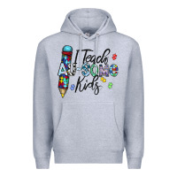 Heather Grey i teach au some kids Premium Hoodie - CowhideDigitalArt