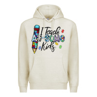 Oatmeal Heather i teach au some kids Premium Hoodie - CowhideDigitalArt