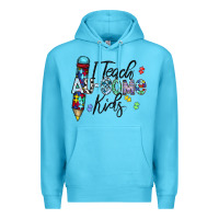 Ocean Blue i teach au some kids Premium Hoodie - CowhideDigitalArt