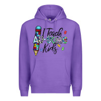 Purple i teach au some kids Premium Hoodie - CowhideDigitalArt