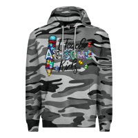 Slate Camo i teach au some kids Premium Hoodie - CowhideDigitalArt